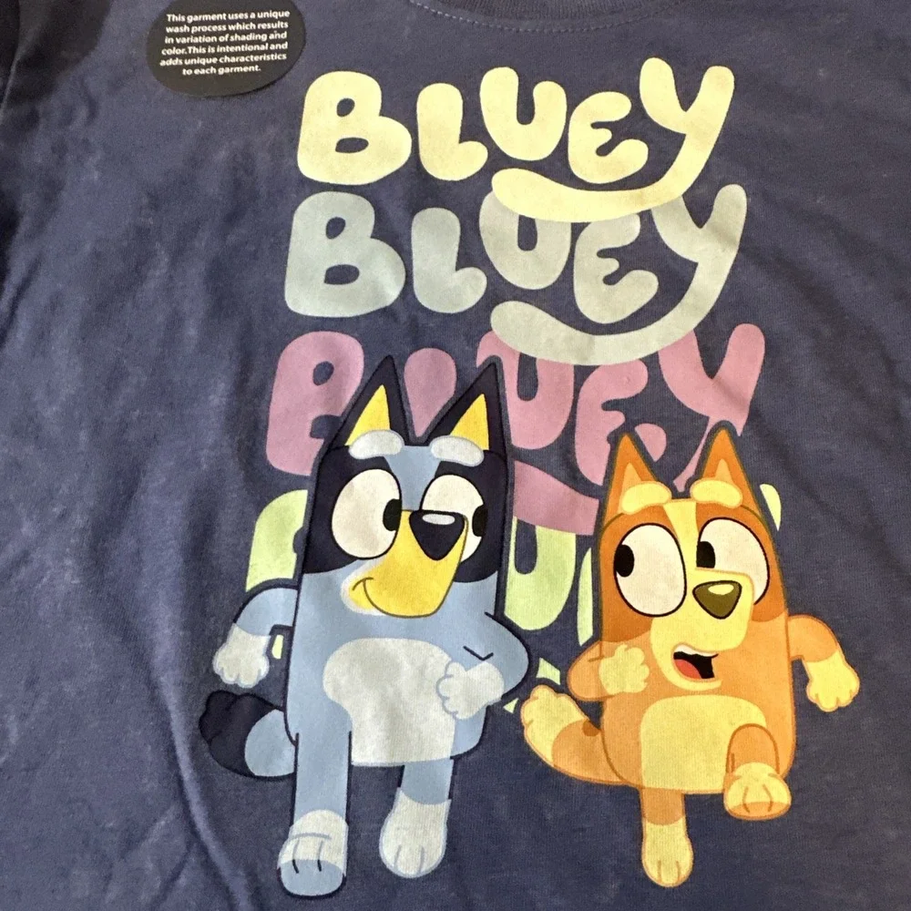 Bluey & Bingo Toddler T-Shirt Size 2T NWT Short Sleeve Graphic Tee Kids Unisex